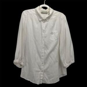 Orvis Shirt M White Long Sleeve Button Down Cotton Pocket Lightweight Casual